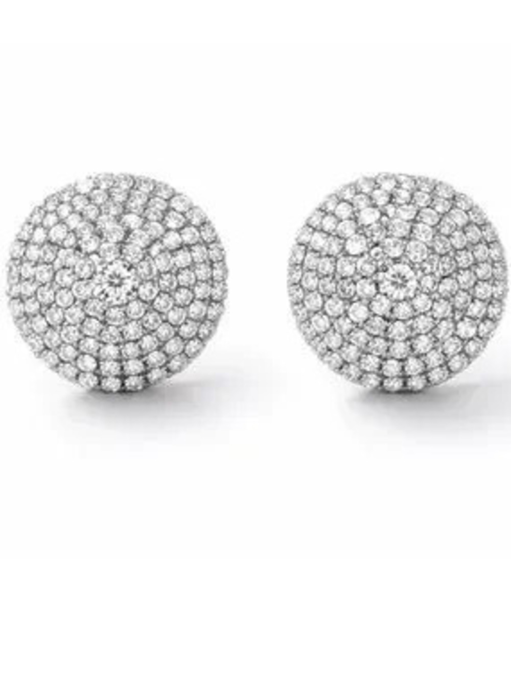 Oversized Rhinestones Round Earrings (7785)